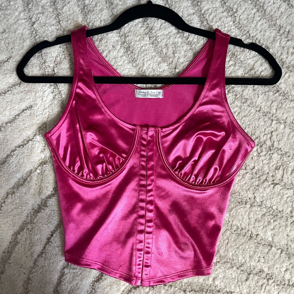 Haley & Jane Corset Hot Pink Top 💗